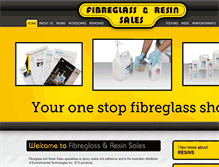 Tablet Screenshot of fibreglass-resin-sales.com.au